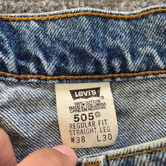 Vintage Levi’s 505 Orange Tab Mens Jeans Regular Fit Size 38x30 (Actual 37x30) - Picture 6 of 16